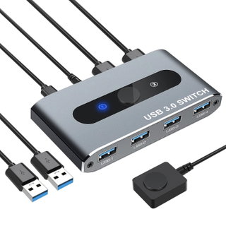 Switch USB 3.0 2 PC in 4 out Condivisione Periferiche - Techly IUSB-SW3024