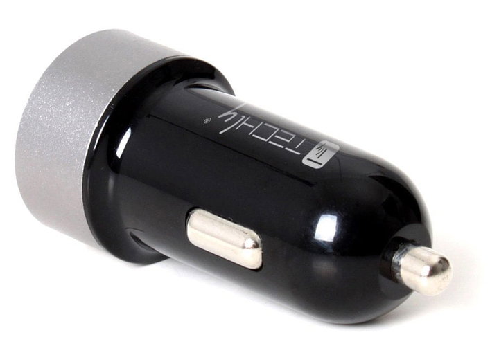 Caricatore da Auto Universale 2 Porte USB con Uscita 4,8A Nero - Techly IUSB2-CAR-ADP482