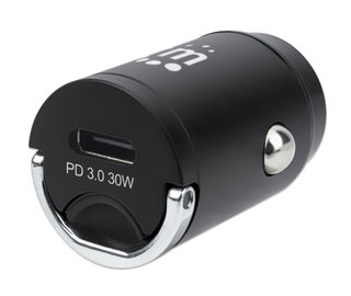 Mini caricabatteria da auto Power Delivery 30W, USB-C - Manhattan IUSB2-CAR-PD30