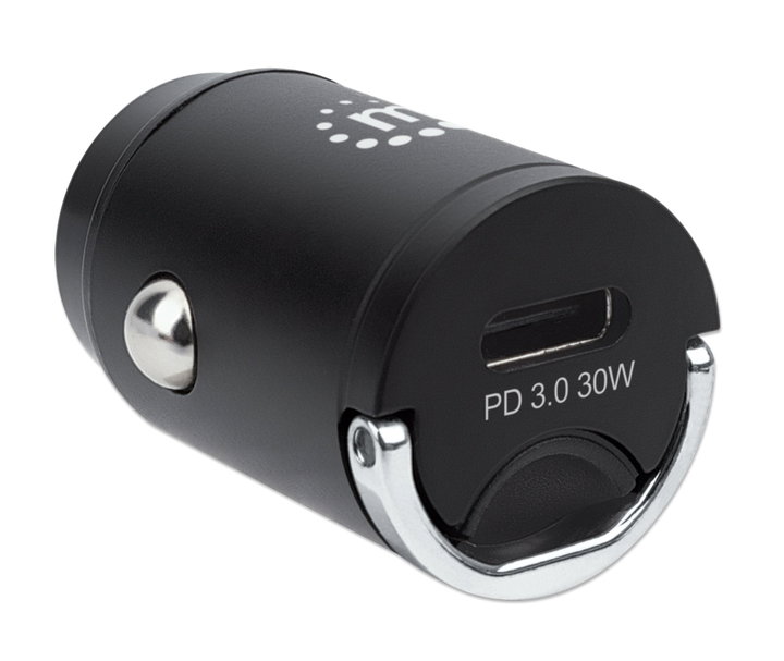 Mini caricabatteria da auto Power Delivery 30W, USB-C - Manhattan IUSB2-CAR-PD30