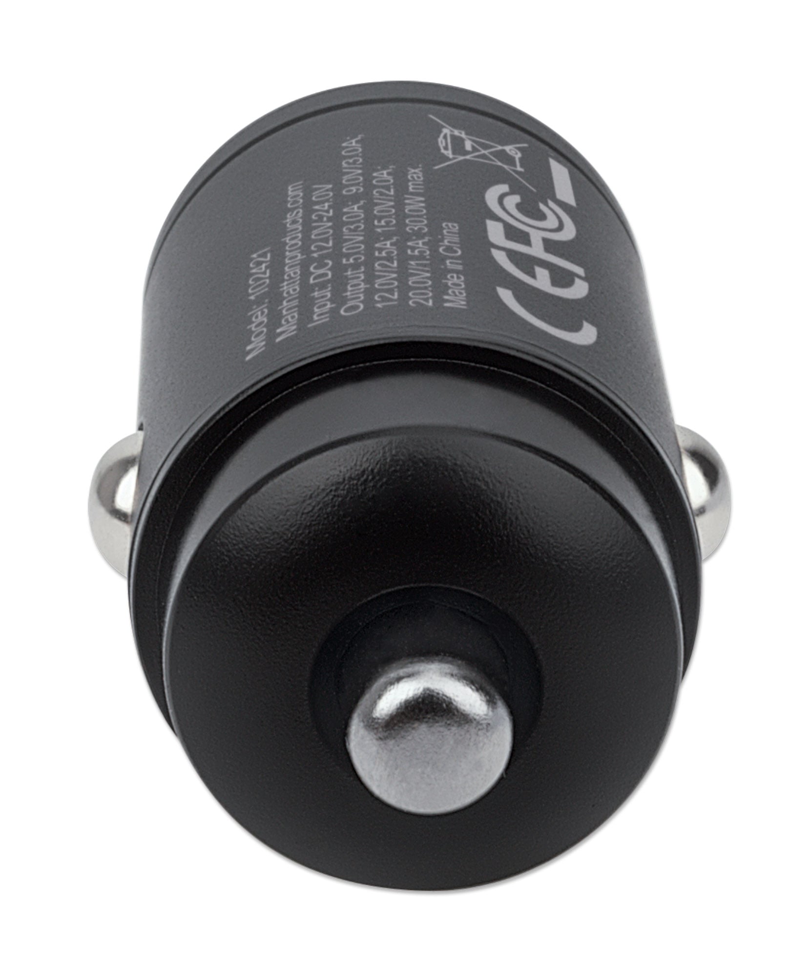 Mini Car Charger Power Delivery 30 W, USB-C - Manhattan IUSB 2 -CAR-PD 30