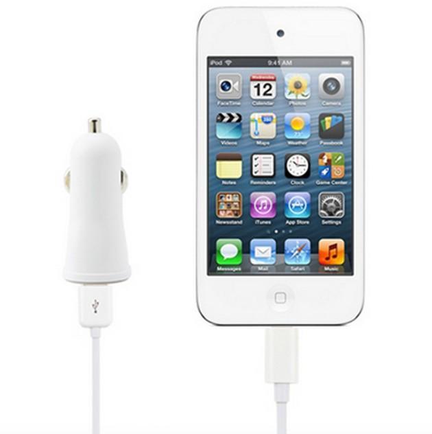Caricatore da Auto Universale 1 Porta USB con Uscita 5V 1A Bianco - Techly IUSB2-CAR2-1A1P