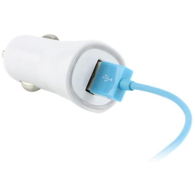 Caricatore da Auto Universale 1 Porta USB con Uscita 5V 1A Bianco - Techly IUSB2-CAR2-1A1P