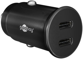 Caricatore Compatto da Auto 2 porte USB-C PD Power Delivery 30W - Goobay IUSB2-CAR4-2C30W