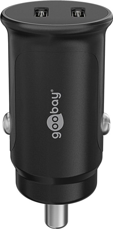 Caricatore Compatto da Auto 2 porte USB-C™ PD Power Delivery 30W - Goobay IUSB2-CAR4-2C30W