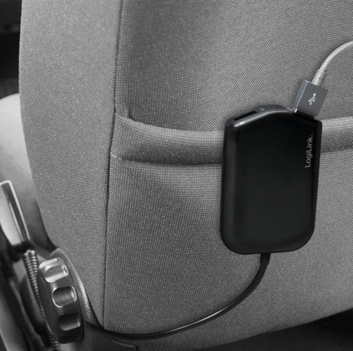 Caricatore da Auto 2 USB + 2 USB per Passeggeri Posteriori 24W - Logilink IUSB2-CAR4L
