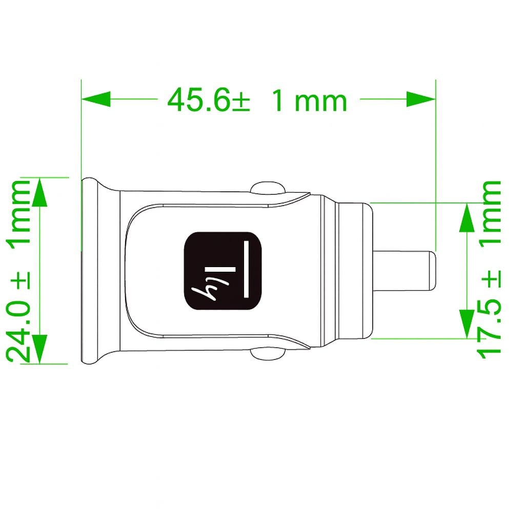 Mini Car Charger 2 USB-A Doors 5 V/ 2.4 A Black - Techly IUSB 2 -CAR 5 -A 24 B
