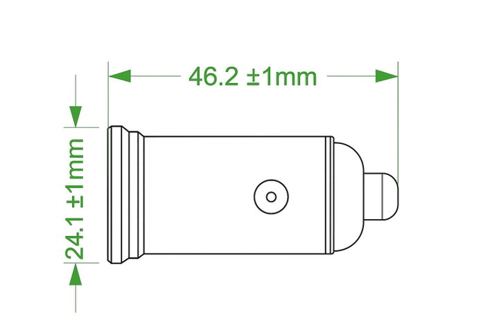 Mini Caricatore da Auto USB-A e USB-C 5V/4A Nero - Techly IUSB2-CAR5-AC45W