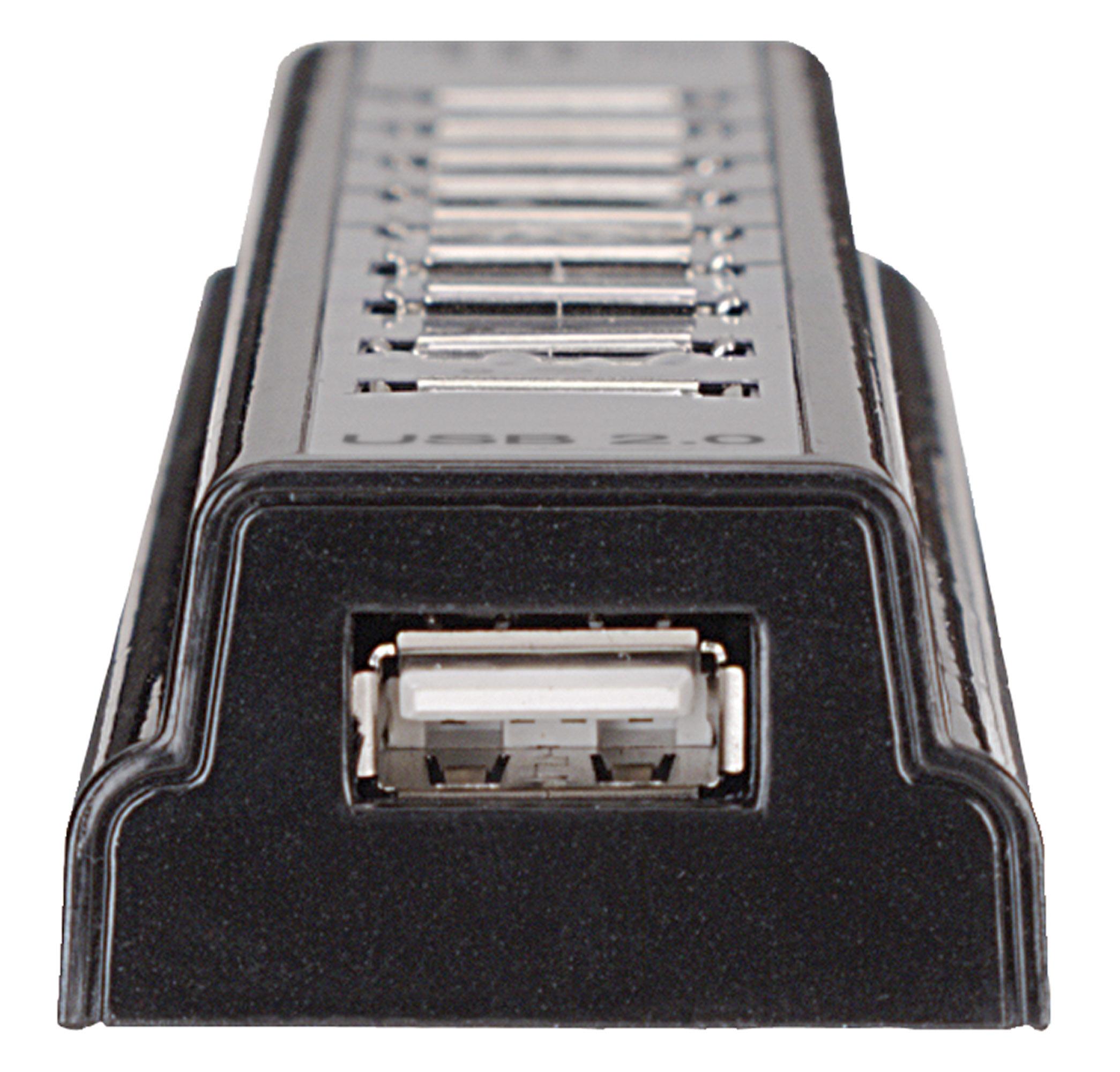 Hub USB 2.0 Hi-Speed 10 Porte da Tavolo con Alimentatore - Manhattan IUSB2-HUB10