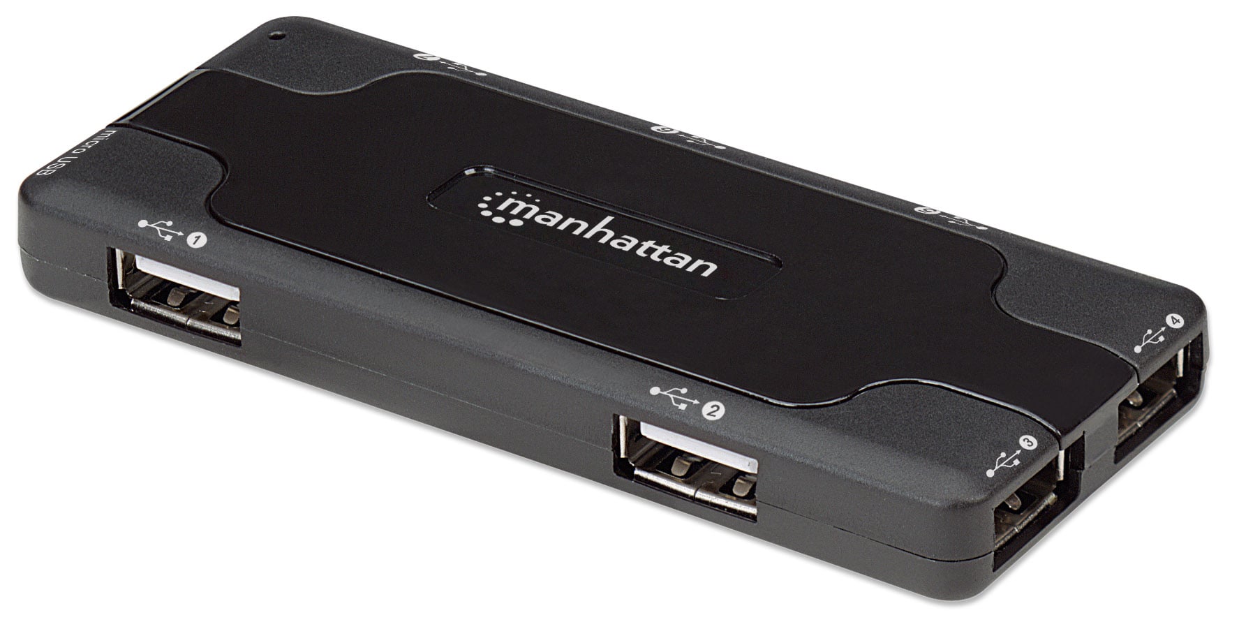 Mini Hub USB 2.0 alta velocità 7 porte - Manhattan IUSB2-HUB169
