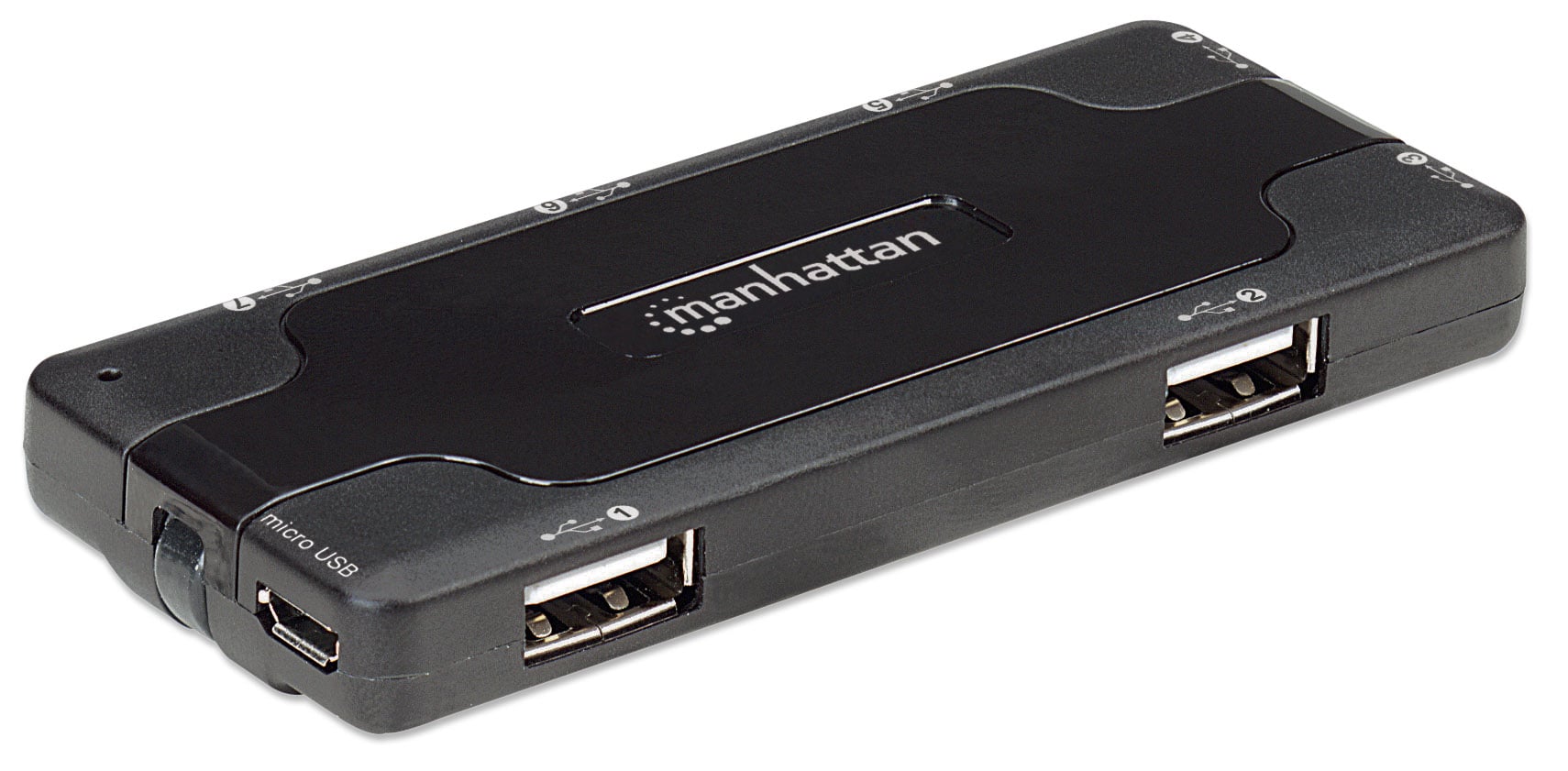 Mini Hub USB 2.0 alta velocità 7 porte - Manhattan IUSB2-HUB169