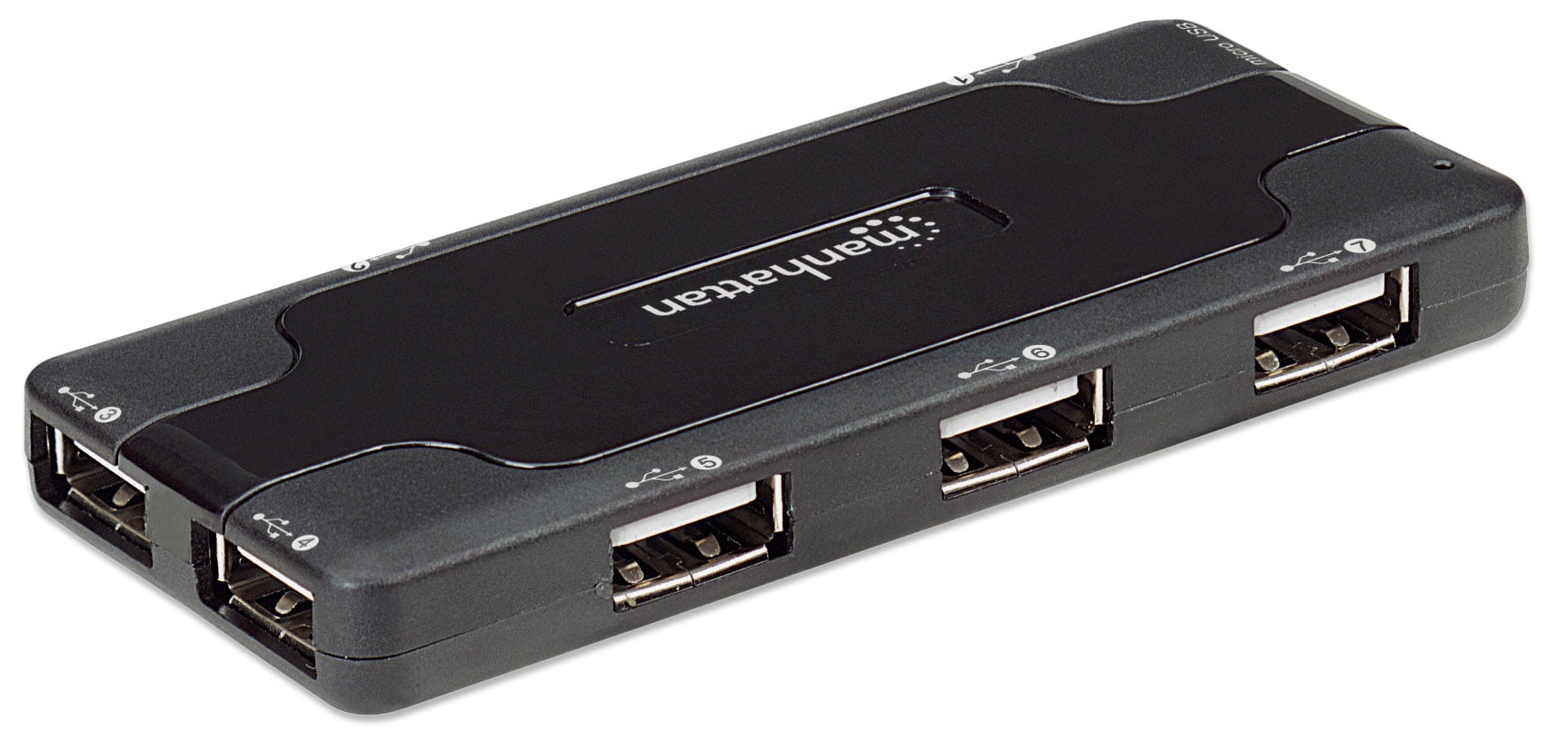 Mini Hub USB 2.0 alta velocità 7 porte - Manhattan IUSB2-HUB169