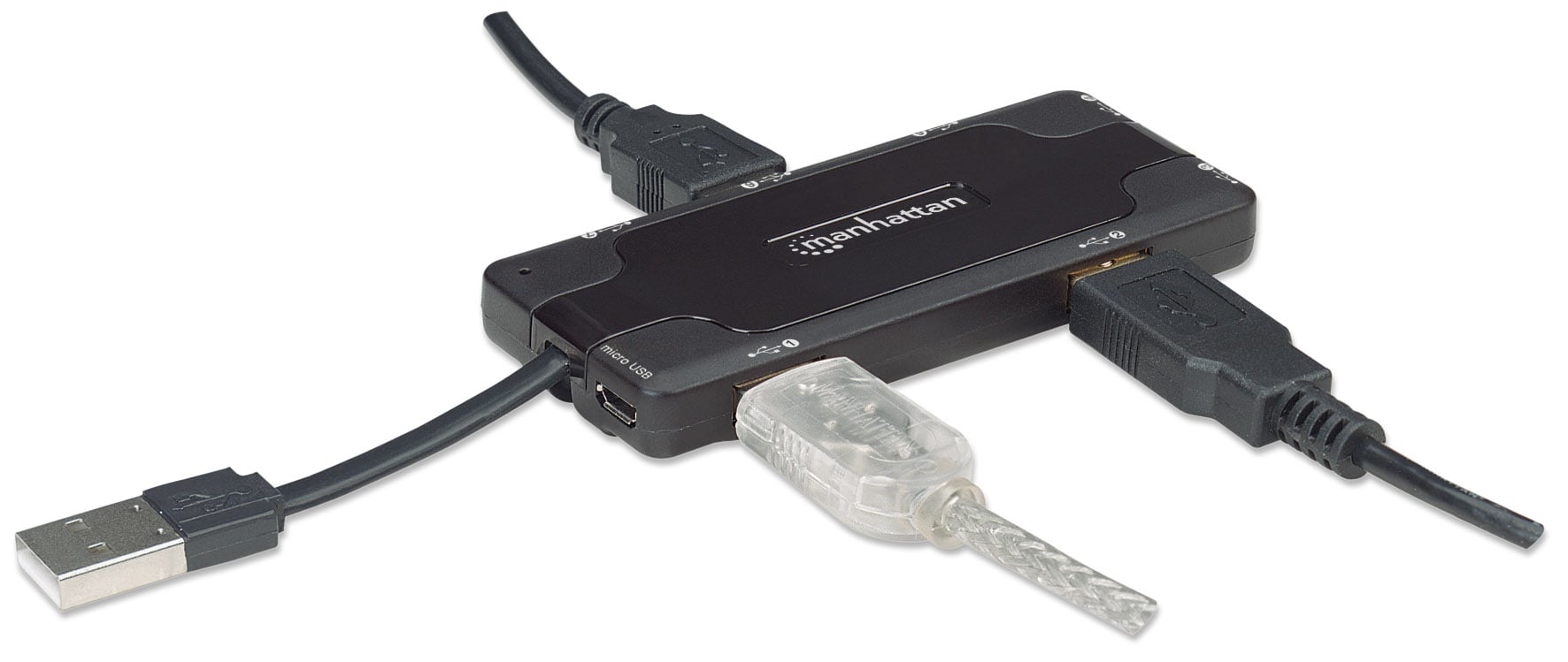 Mini Hub USB 2.0 alta velocità 7 porte - Manhattan IUSB2-HUB169