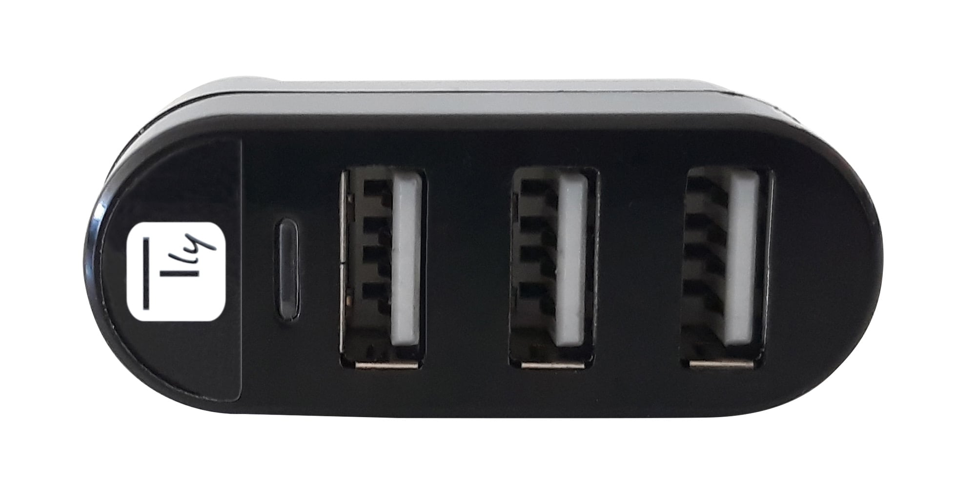 Mini Hub Rotante con 3 Porte USB 2.0 Nero - Techly IUSB2-HUB3-ROTB