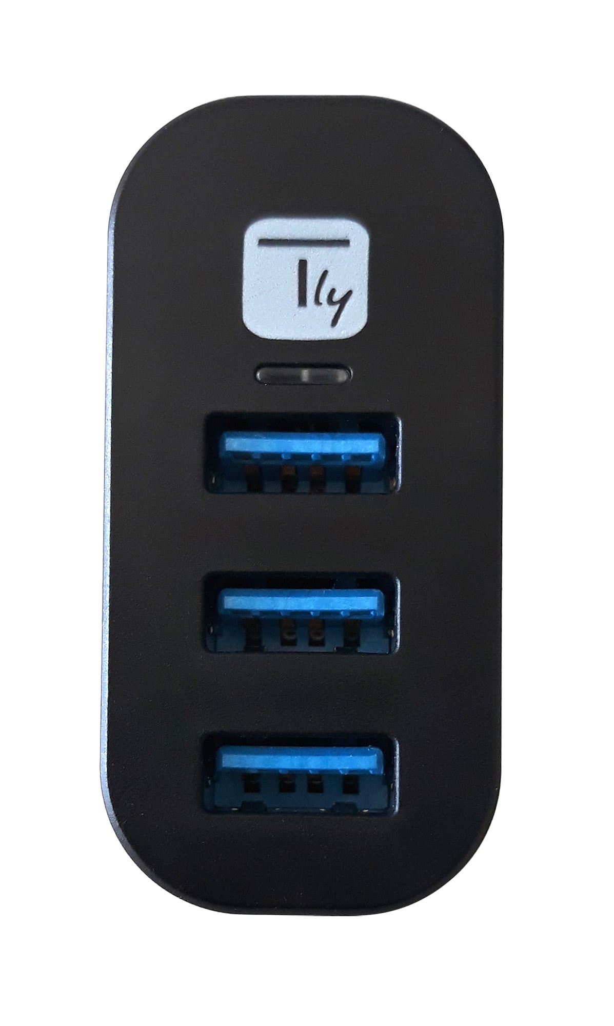 Mini Hub Rotante con 3 Porte USB 3.2 Nero - Techly IUSB3-HUB3-ROTB
