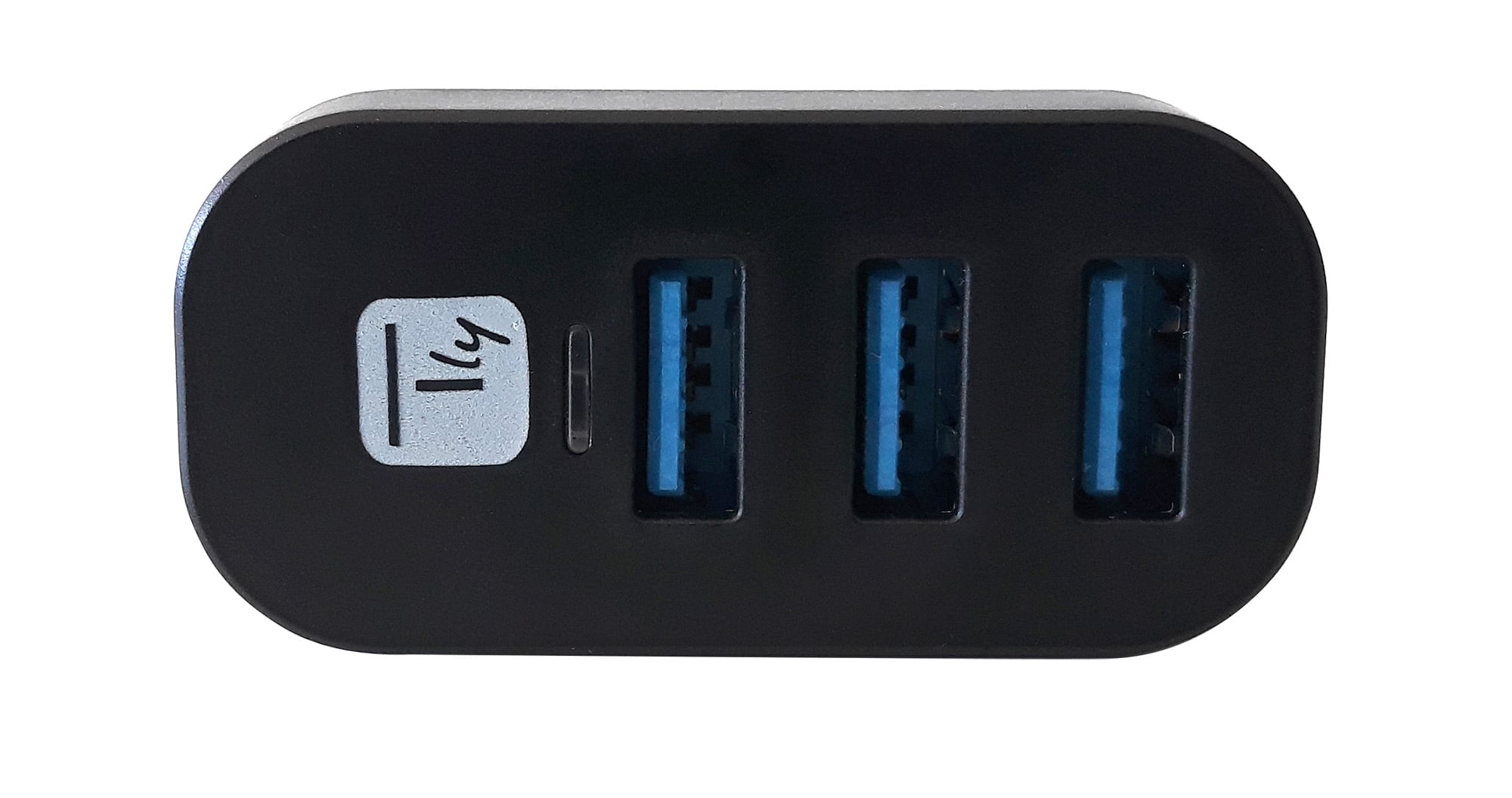 Mini Hub Rotante con 3 Porte USB 3.2 Nero - Techly IUSB3-HUB3-ROTB
