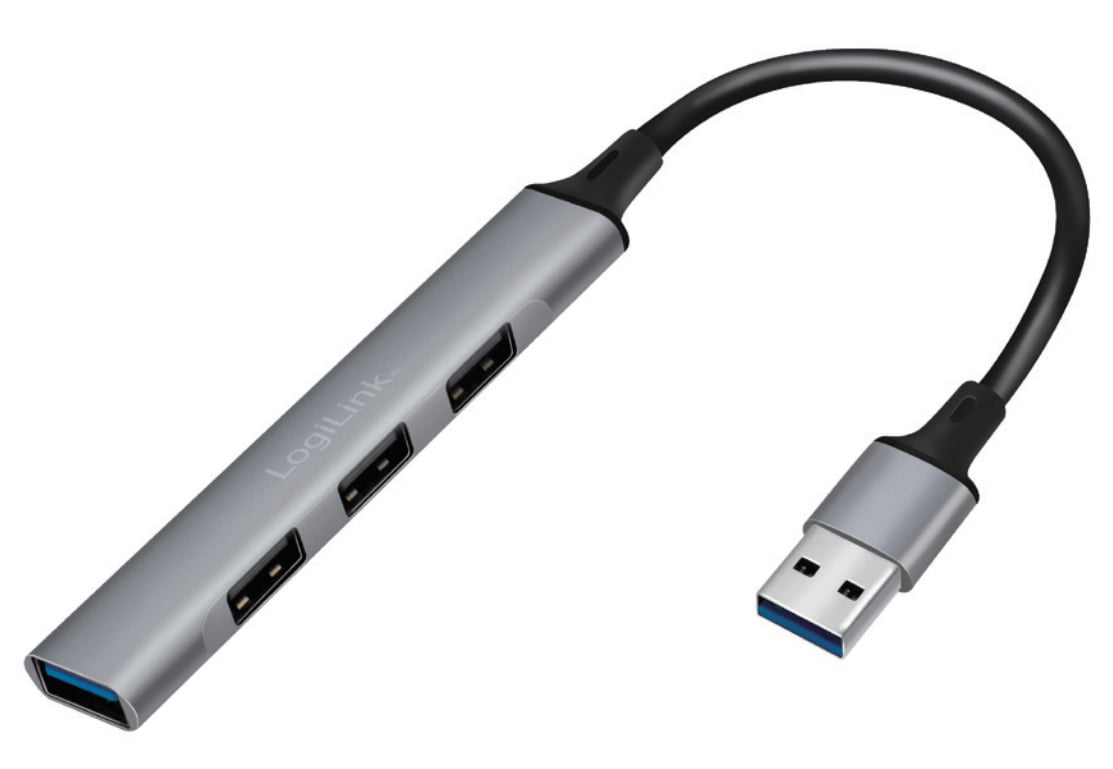 Hub USB 3.2 Gen1 Ultra Slim a 4 Porte Ingresso USB-A - Logilink IUSB3-HUB391