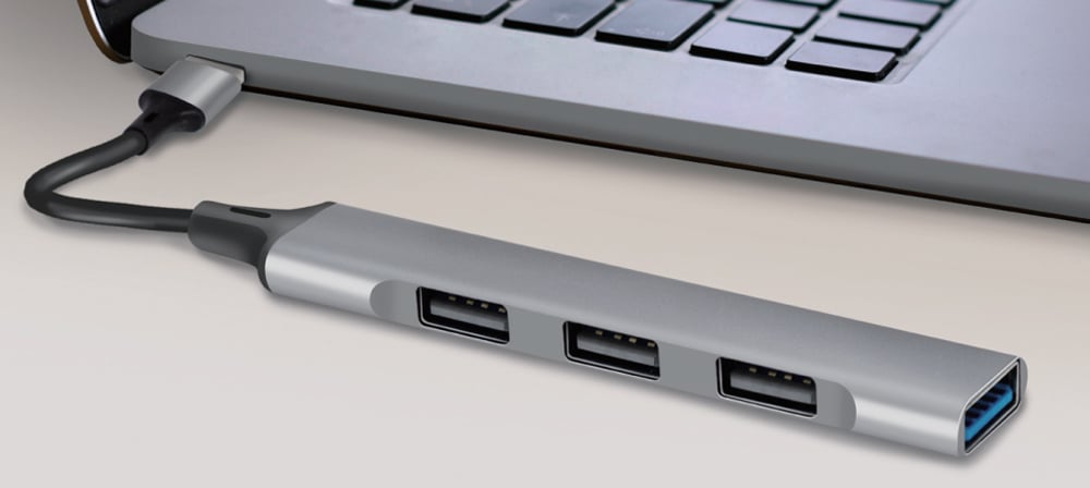 Hub USB 3.2 Gen1 Ultra Slim a 4 Porte Ingresso USB-A - Logilink IUSB3-HUB391