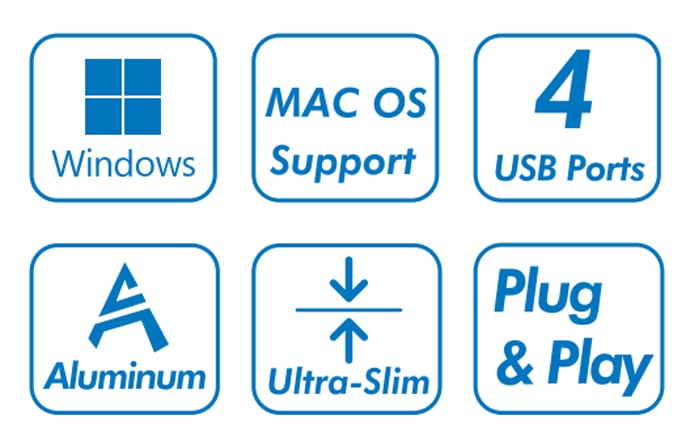 Hub USB 3.2 Ultra Slim a 4 Porte Ingresso USB-C™ - Logilink IUSB3-HUB392C