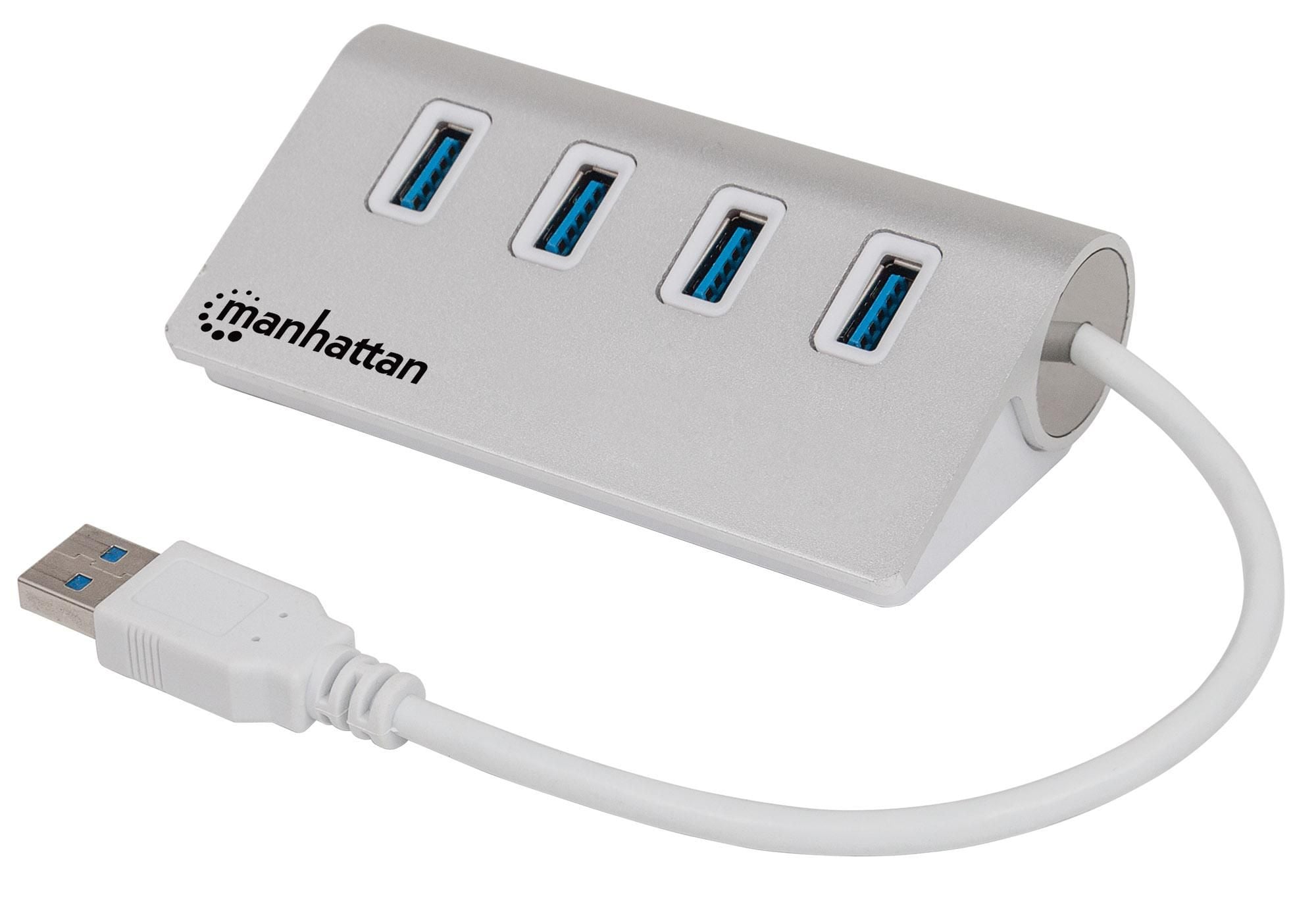 Hub USB3.2 4 porte Silver - Manhattan IUSB3-HUB767