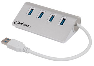 Hub USB 3.2 4 silver doors - Manhattan IUSB 3 -HUB 767