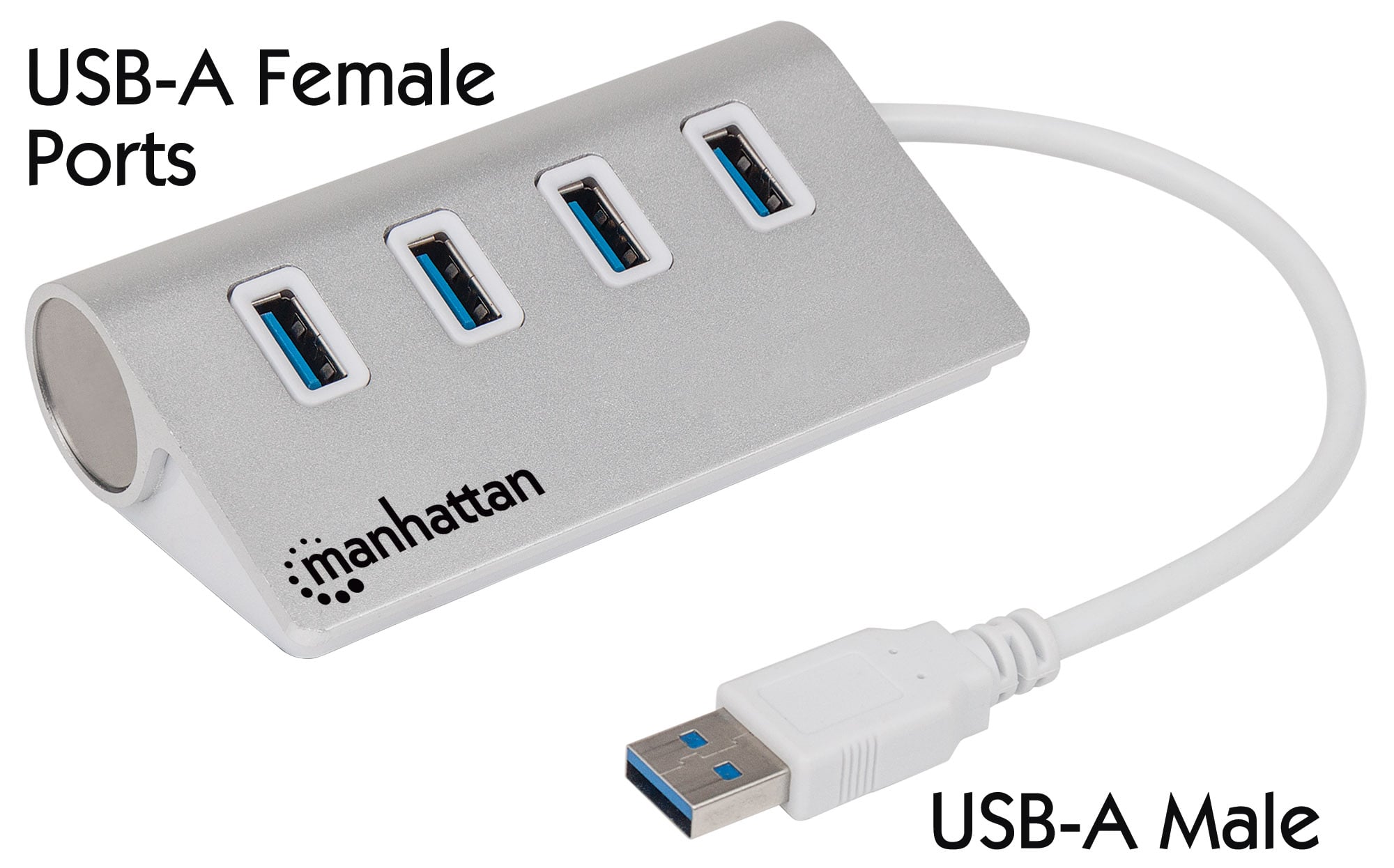 Hub USB3.2 4 porte Silver - Manhattan IUSB3-HUB767