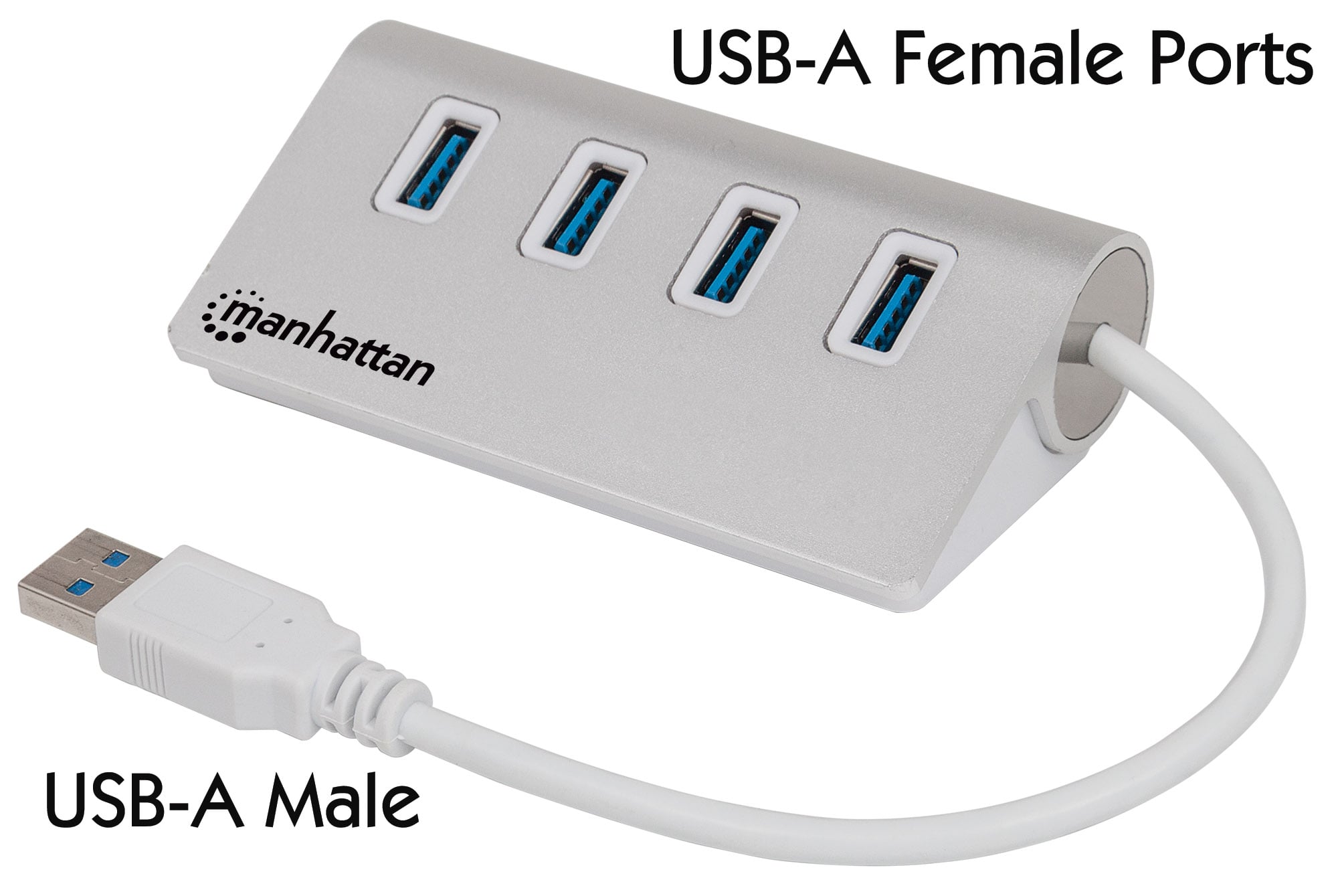 Hub USB3.2 4 porte Silver - Manhattan IUSB3-HUB767