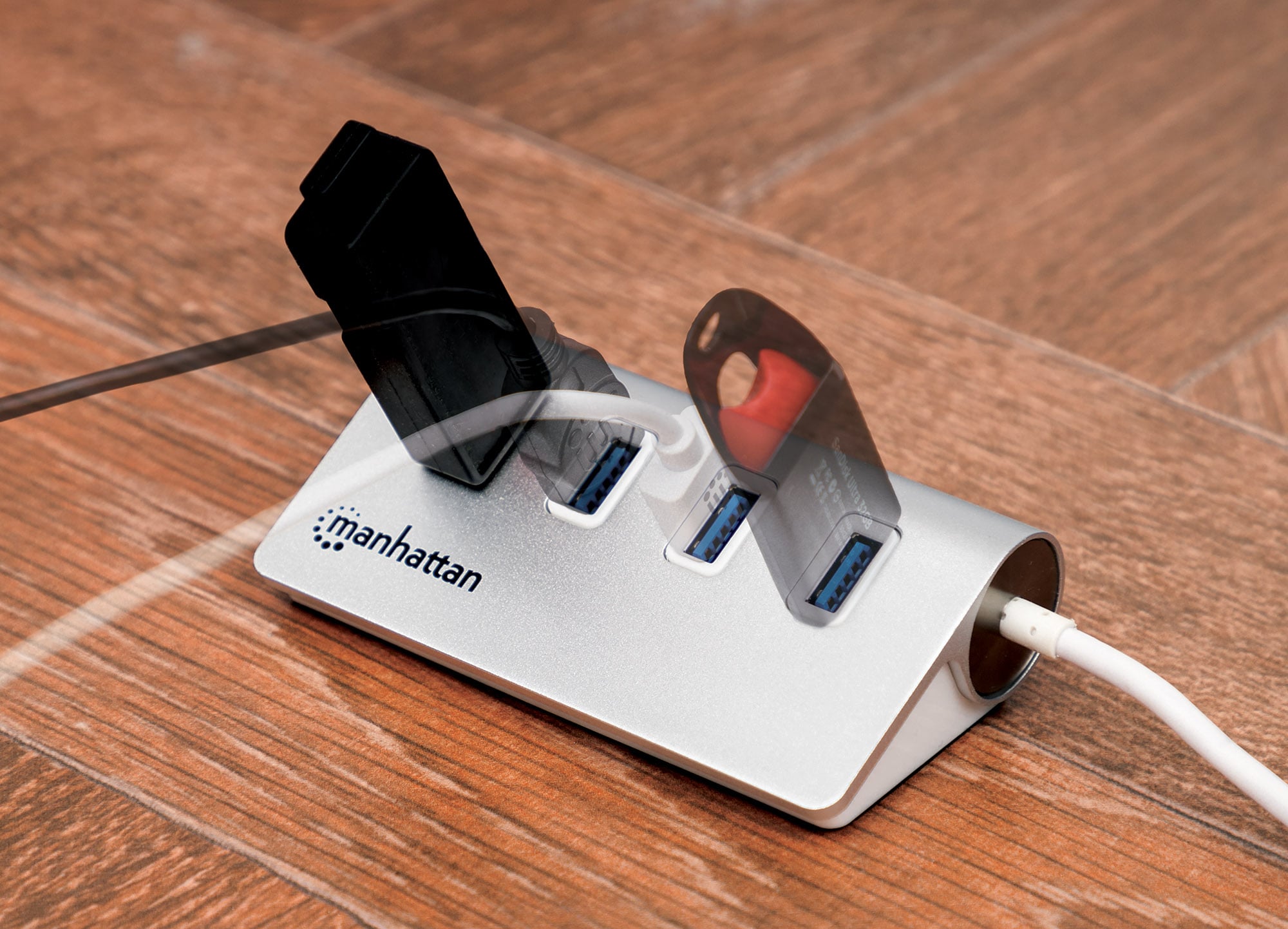 Hub USB3.2 4 porte Silver - Manhattan IUSB3-HUB767