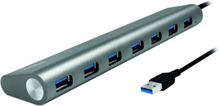 Hub USB 3.2 SuperSpeed 7 silver aluminium doors - Logilink IUSB 3 -Hub 7 CR
