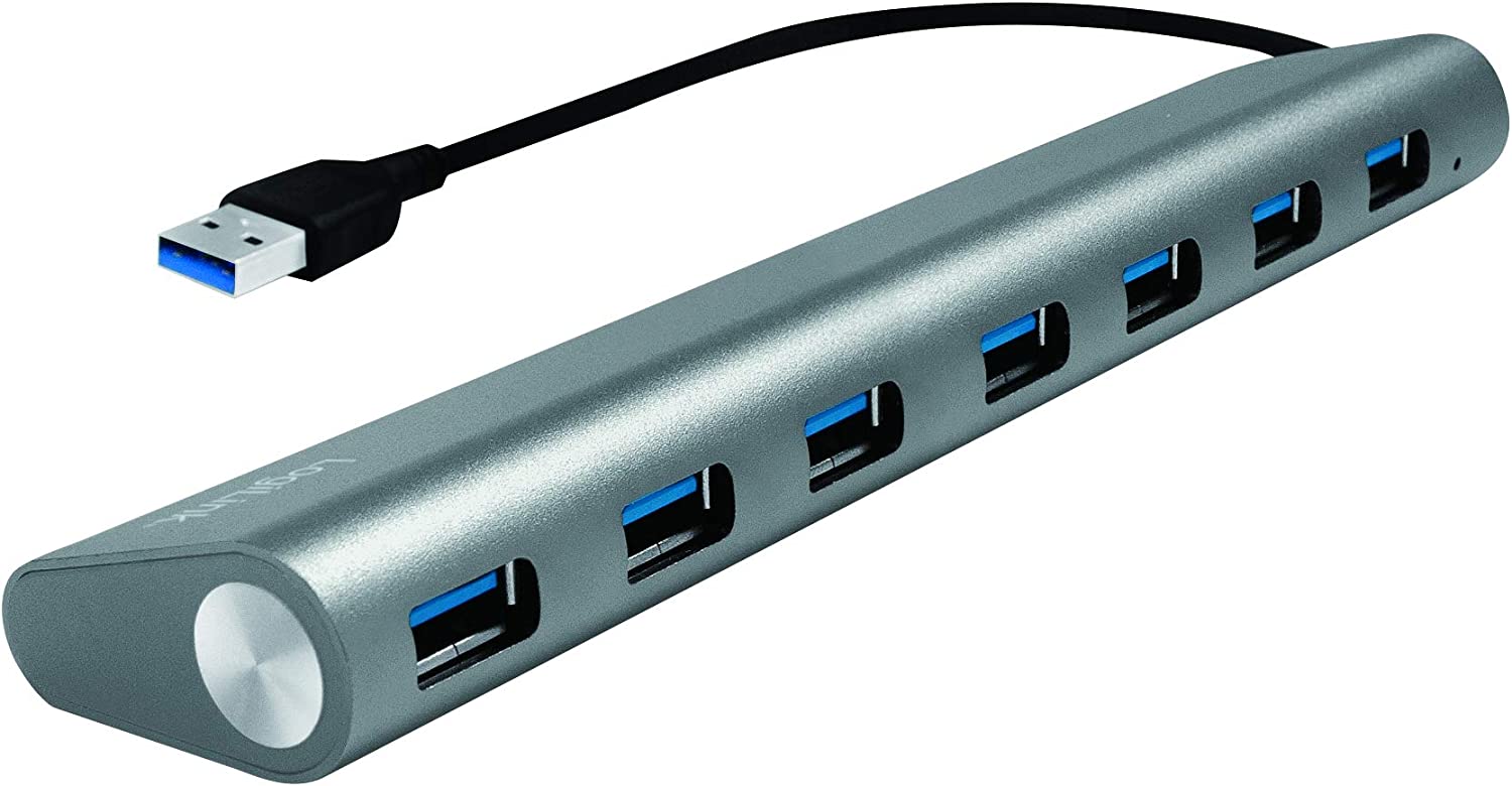 Hub USB 3.2 SuperSpeed 7 porte Alluminio Silver - Logilink IUSB3-HUB7CR