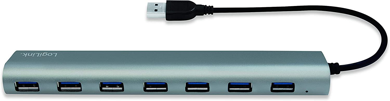 Hub USB 3.2 SuperSpeed 7 porte Alluminio Silver - Logilink IUSB3-HUB7CR