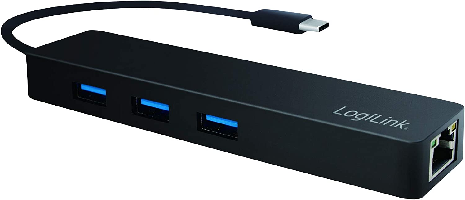 Hub USB-C™ SuperSpeed 3 Porte USB-A 3.2 Gen1 Femmina Nero - Logilink IUSB31-HUB3CG