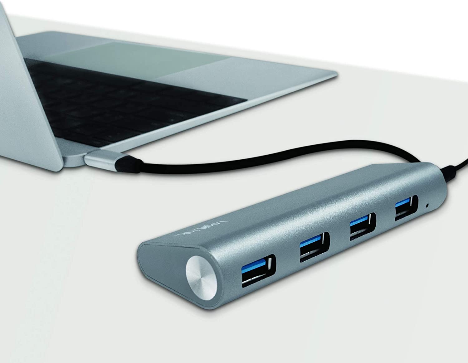 Hub USB-C™ SuperSpeed 4 Porte Alluminio Silver - Logilink IUSB31-HUB4CA