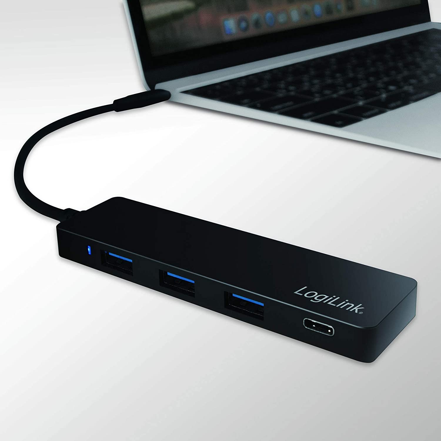 Hub USB-C 3.2 Gen1 SuperSpeed 3 Porte USB-A 1 porta USB-C Nero - Logilink IUSB31-HUB4CS
