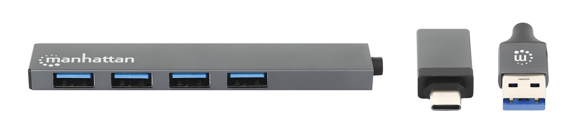 Hub USB-C™ 3.2 4 porte USB-A Ultra Slim - Manhattan IUSB31C-COMBO-HUB4M2