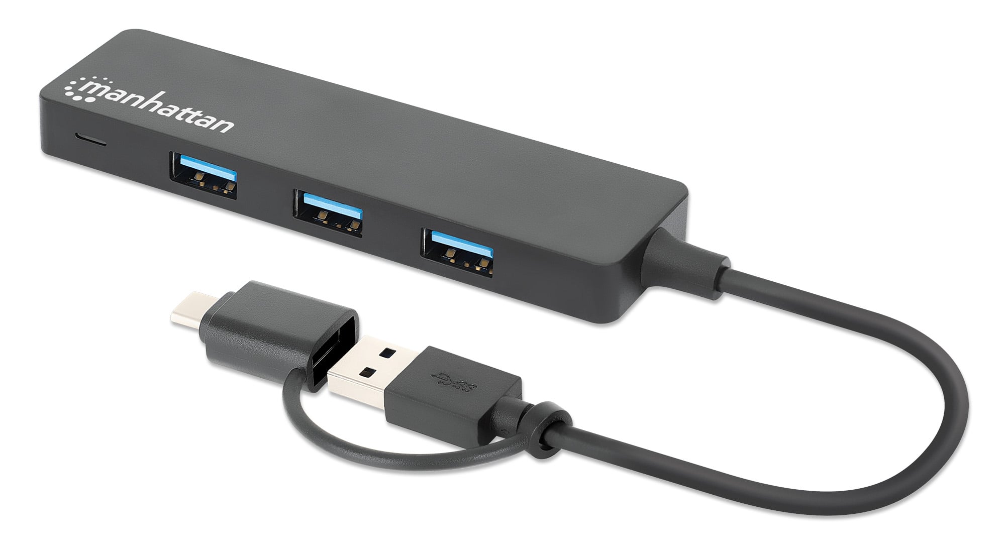 Hub USB 3.2 Gen1 4 Porte Combo USB-A e USB-C™ - Manhattan IUSB31C-COMBO-HUB4MH