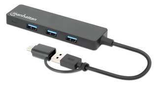 Hub USB 3.2 Gen 1 4 Combo ports USB-A and USB-C - Manhattan IUSB 31 C-COMBO-HUB 4 MH
