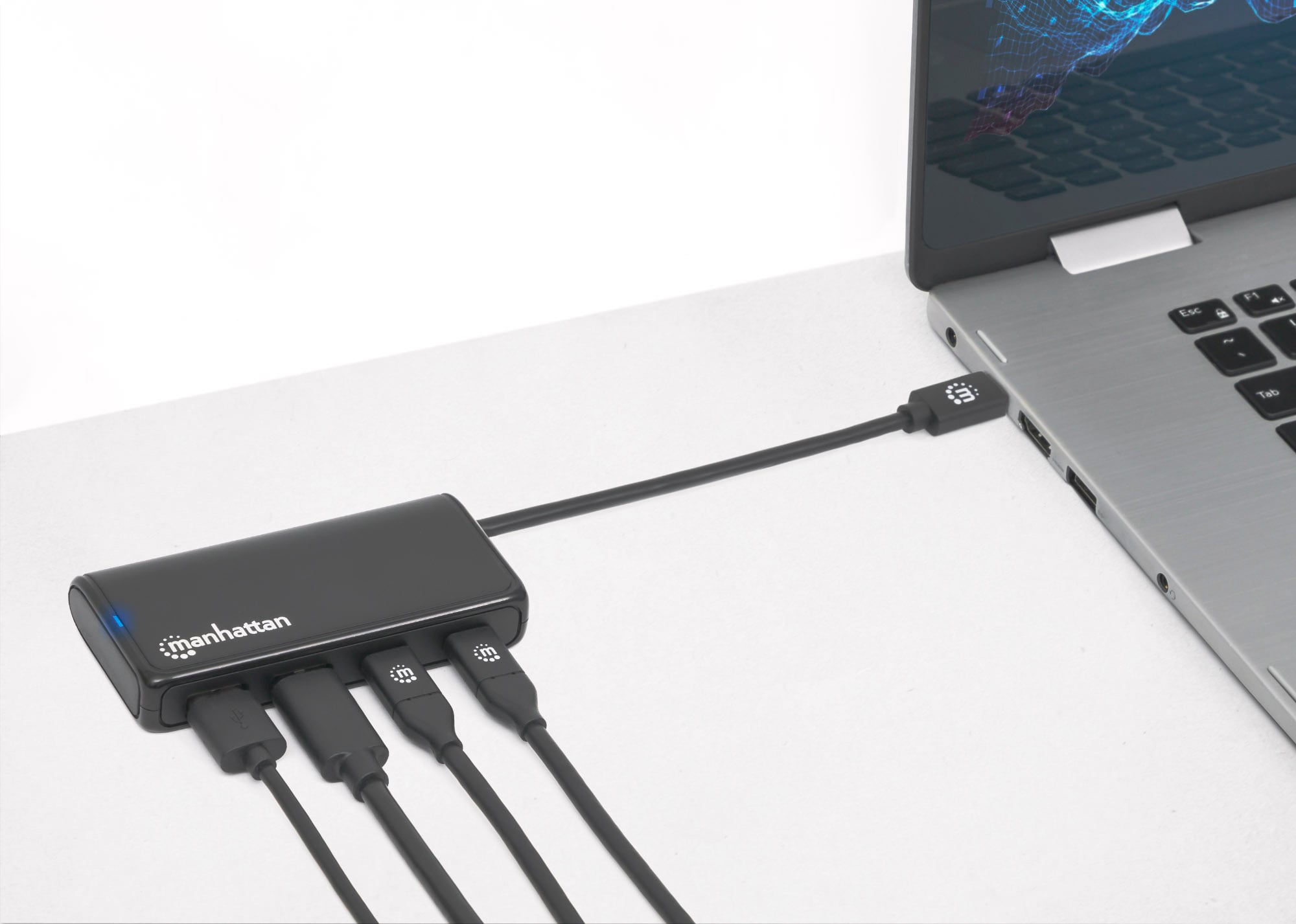 Hub USB-C™ 3.2 Gen 1 a 4 porte - Manhattan IUSB31C-HUB2A2CM