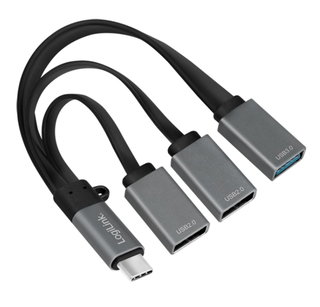 Hub USB-C SuperSpeed 3 USB Doors Female Black - Logilink IUSB 31 C-HUB 3