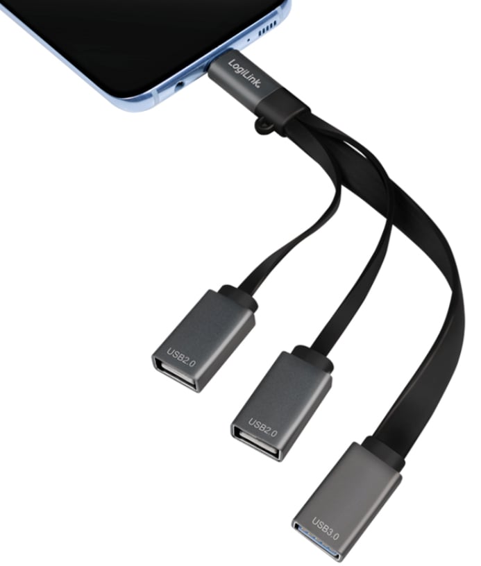 Hub Flessibile USB-C™ SuperSpeed 3 Porte USB A Femmina Nero - Logilink IUSB31C-HUB3