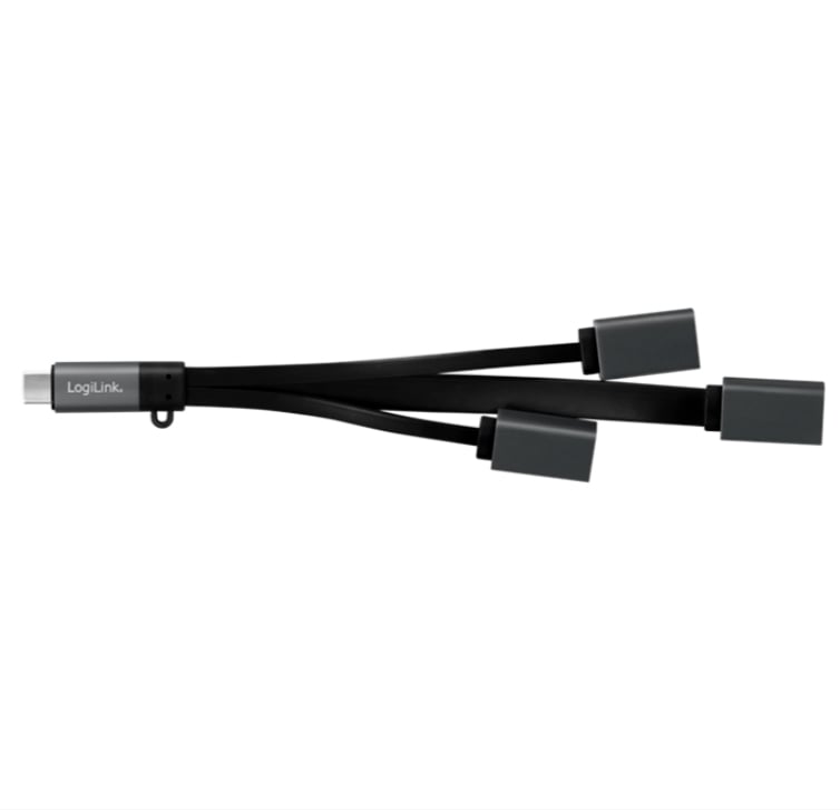 Hub Flessibile USB-C™ SuperSpeed 3 Porte USB A Femmina Nero - Logilink IUSB31C-HUB3