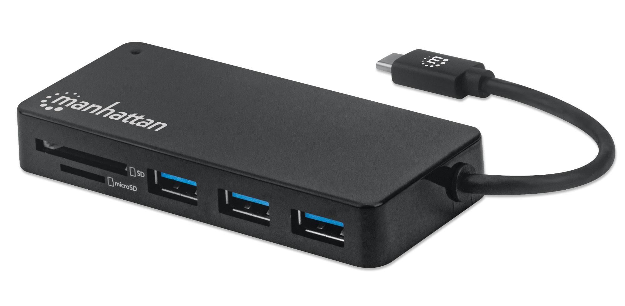 Hub USB-C™ 3.2 Gen 1 a 3 porte con Lettore Schede - Manhattan IUSB31C-HUB3SDM