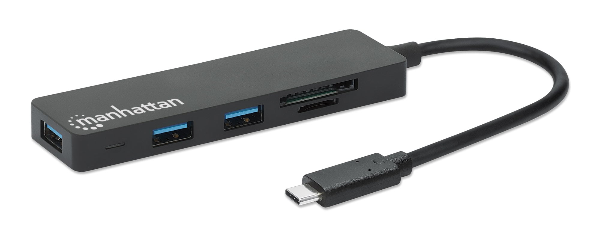 Hub USB-C™ 3.2 Gen 1 a 3 porte con Lettore Schede - Manhattan IUSB31C-HUB3SDM