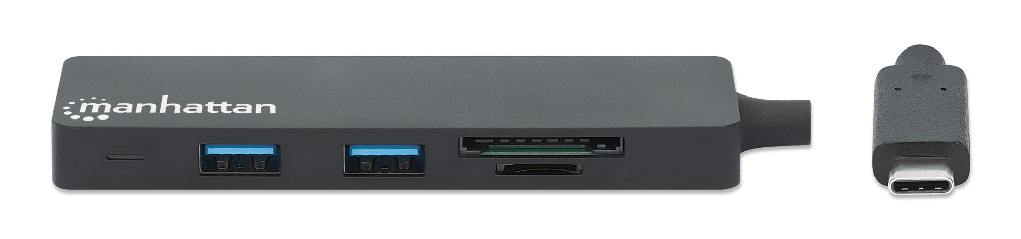 Hub USB-C™ 3.2 Gen 1 a 3 porte con Lettore Schede - Manhattan IUSB31C-HUB3SDM
