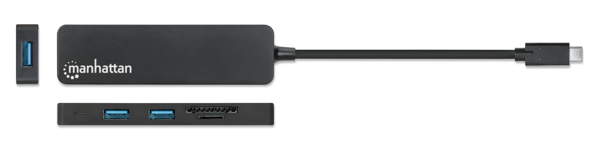 Hub USB-C™ 3.2 Gen 1 a 3 porte con Lettore Schede - Manhattan IUSB31C-HUB3SDM