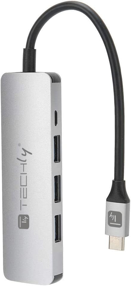 Hub USB-C™ SuperSpeed 4 Porte USB3.2 con PD, Alluminio - Techly IUSB31C-HUB4TLY