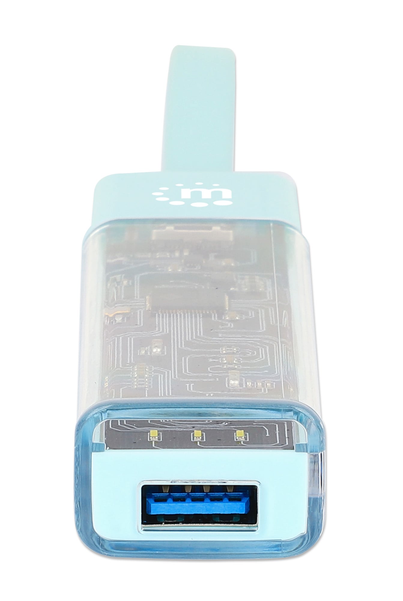 Hub Combo USB 3.2 USB-C™ e USB-A 4 Porte Verde Trasparente - Manhattan IUSB31C-TR-HUB4GR