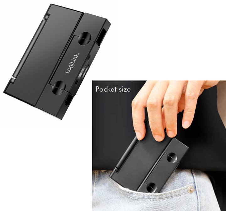 USB Memory Card Reader 3.2 Gen1 2 in 1 with Card Case - Logilink IUSB32-CARD-049