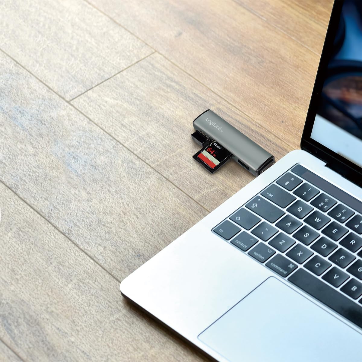 Hub USB3.2 Gen2 2 Porte USB A con Lettore di Schede Card Reader - Logilink IUSB32-HUB2-CR
