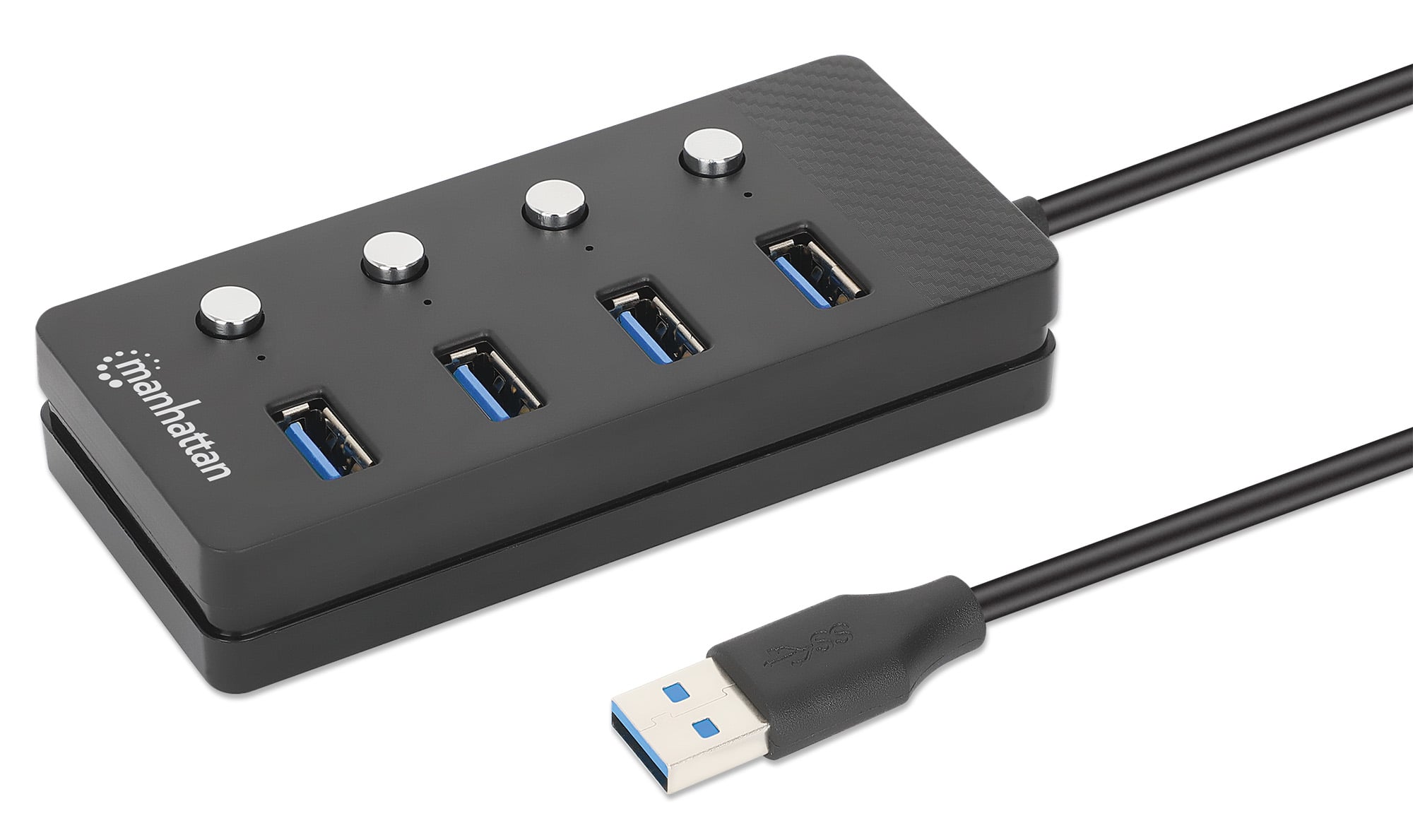 Hub USB 3.2 Gen 1 a 4 porte Type-A con Interruttori per Singola Porta - Manhattan IUSB32-HUB4AI